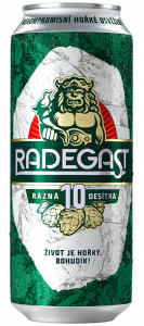 Radegast Rázná 10, plech 0,5l